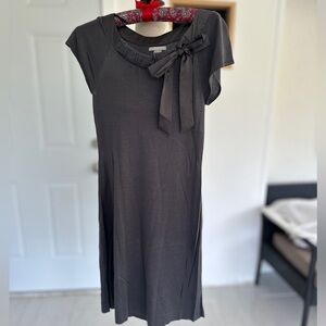 H&M gray Mini Dress with Bow Detail